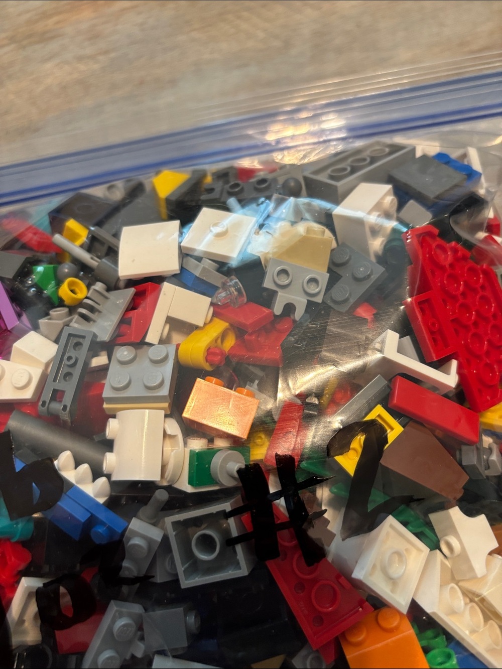 Mixed Small Building Brick Lot - Multi-Color Bag 2lb 10oz (Lot #2) - Picture 3 of 8